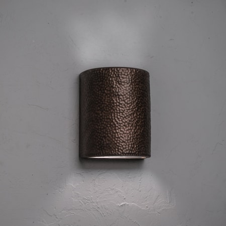 Luxury Lighting Hammerman 10in. High Ceramic Outdoor Wall Light, Antique Copper Finish HM101 ACop u/d-7